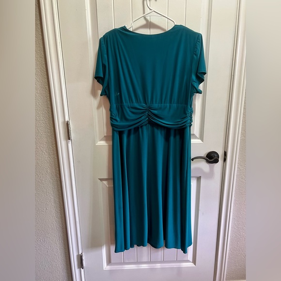Fancy Teal R&M Richards Dress Size 14 - Picture 4 of 5
